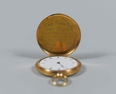 Gold watch owned by Cornet Ralph Shelton Bond, 12th (Prince of Wales's Royal) Lancers, 1852